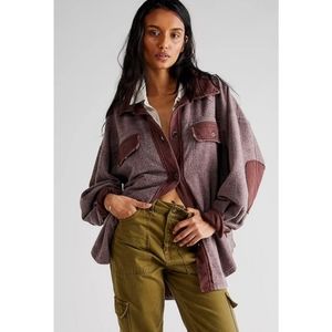 Free People Ruby Oversized Fleece Shirt